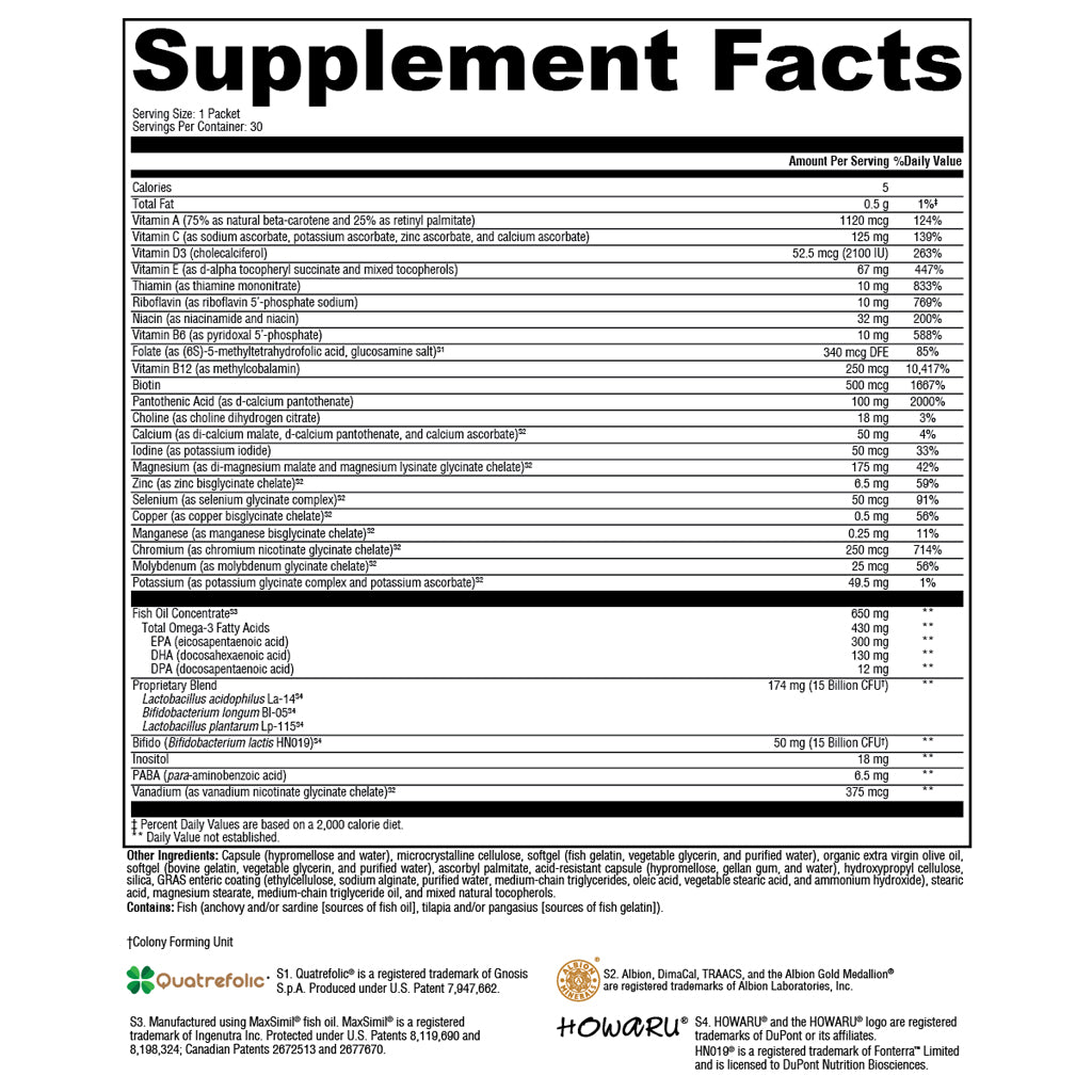 Xymogen Foundation Essentials 30 packets