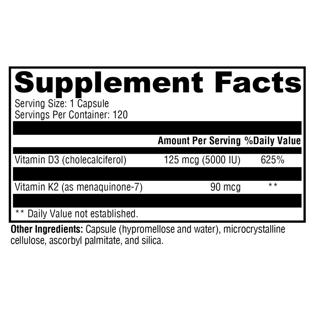 Xymogen K2-D3 5000 120c