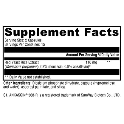 Xymogen Red Yeast Rice 30c