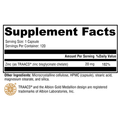 Xymogen Zinc Glycinate 120c