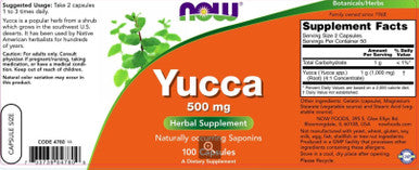 NOW Yucca Root 500mg 100c