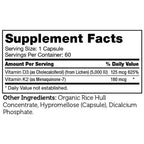 Advanced Nutrition by Zahler Vitamin D3 & K2 5000 IU 60 caps