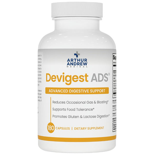 Arthur Andrew Medical Devigest ADS supplement bottle on a white background