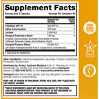 Supplement label with 'Star-K Kosher' and 'Devigest' branding on an orange background