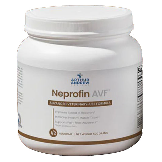 White container of Arthur Andrew Nuprofin AVF on a white background
