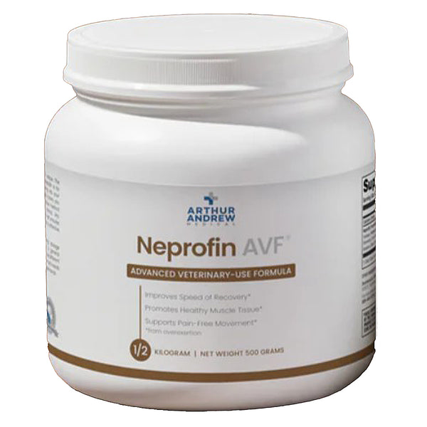 White container of Arthur Andrew Nuprofin AVF on a white background