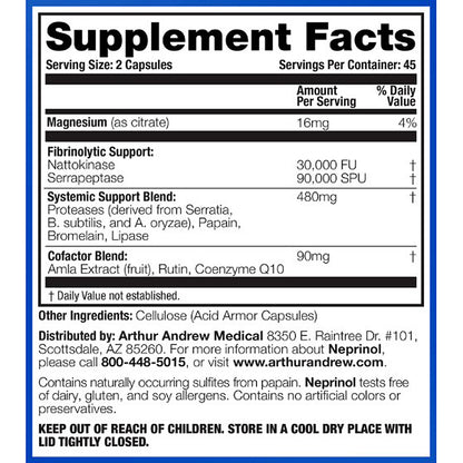 Supplement facts label with detailed nutritional information on a white background