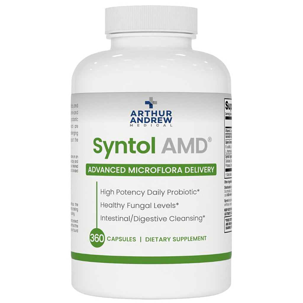 Arthur Andrew Medical Syntol AMD supplement bottle on a white background