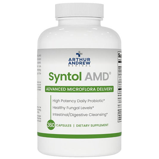 Arthur Andrew Medical Syntol AMD supplement bottle on a white background