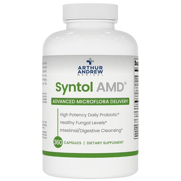 Arthur Andrew Medical Syntol AMD supplement bottle on a white background