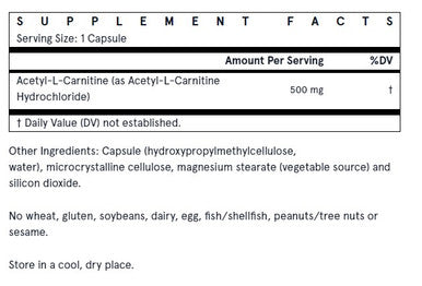 Jarrow Acetyl L-Carnitine | metabolism | brain | OVitaminPro Jarrow Acetyl L-Carnitine | metabolism | brain | OVitaminPro
