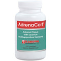 A bottle of Karuna AdrenaCort Adrenal Tissue with Licorice and Supportive Nutrients, displaying the product name, brand, and dosage information.