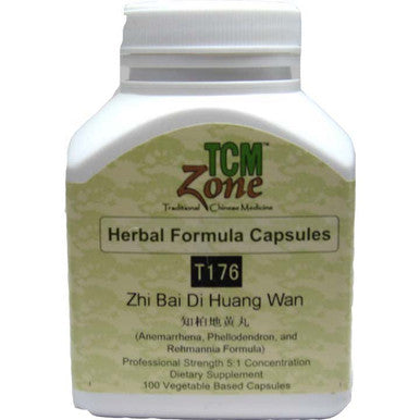 TCM Anemarrhena, Phellodendron and Remannia Formula - T176C Zhi Bai Di Huang Wan 100vc