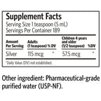 Supplement facts label with serving size, servings per container, and ingredient information.
