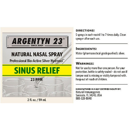 Argentyn 23 Sinus Relief Nasal Spray (59mL) 2oz