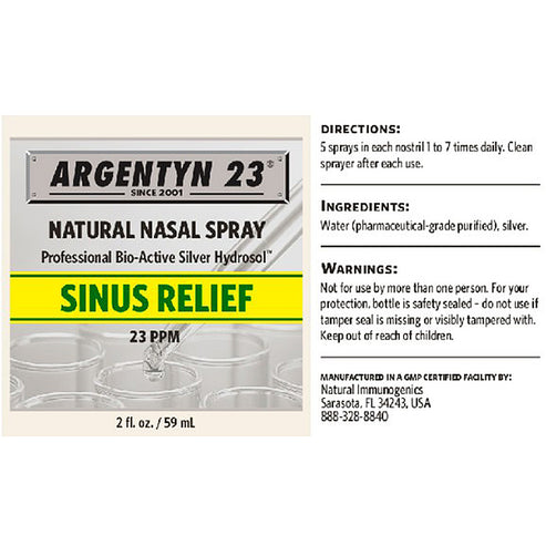 Argentyn 23 Sinus Relief Nasal Spray (59mL) 2oz