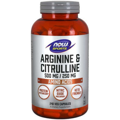 NOW Arginine & Citrulline 500/250 mg 240vc