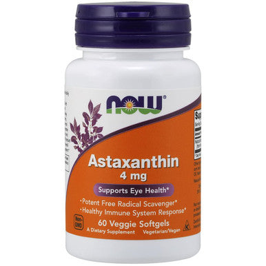 NOW Astaxanthin 4mg Veggie Softgels 60vg