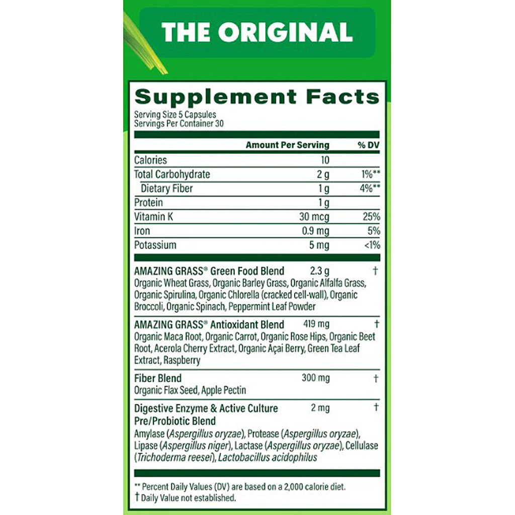 Amazing Grass Super Greens - The Original 150 capsules