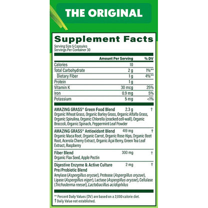 Amazing Grass Super Greens - The Original 150 capsules