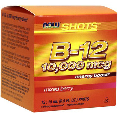 NOW B12 10,000 liquid shots 12 per box
