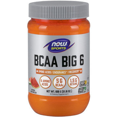 NOW BCAA Big 6 Powder Watermelon 600g.