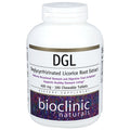 Supplement bottle labeled 'DGL' by Bioclinic Naturals on a white background