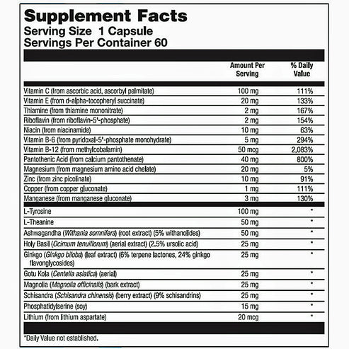 Nutra BioGenesis AdrenoActive 60c