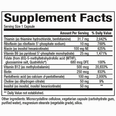 Bioclinic Naturals Enhanced B Complex 60sg