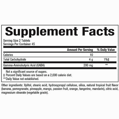 Supplement facts label with detailed nutritional information on a white background