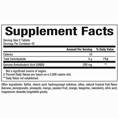 Bioclinic Naturals GABA-Pro Tropical Breeze 90 Chew Tabs
