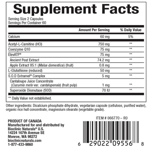 Bioclinic Naturals Mitochondrial Formula 120 veg caps