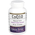 Supplement bottle labeled 'CoQ10' by Bioclinic Naturals on a white background