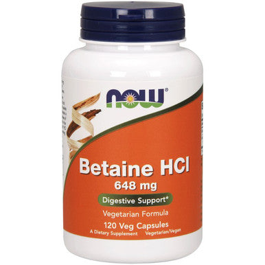 NOW Betaine HCl 648mg 120vc