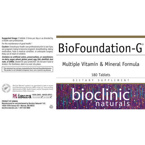 Bioclinic Naturals BioFoundation-G 180T