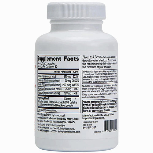 Berkeley Life Professional Nitric Oxide Support 60 caps