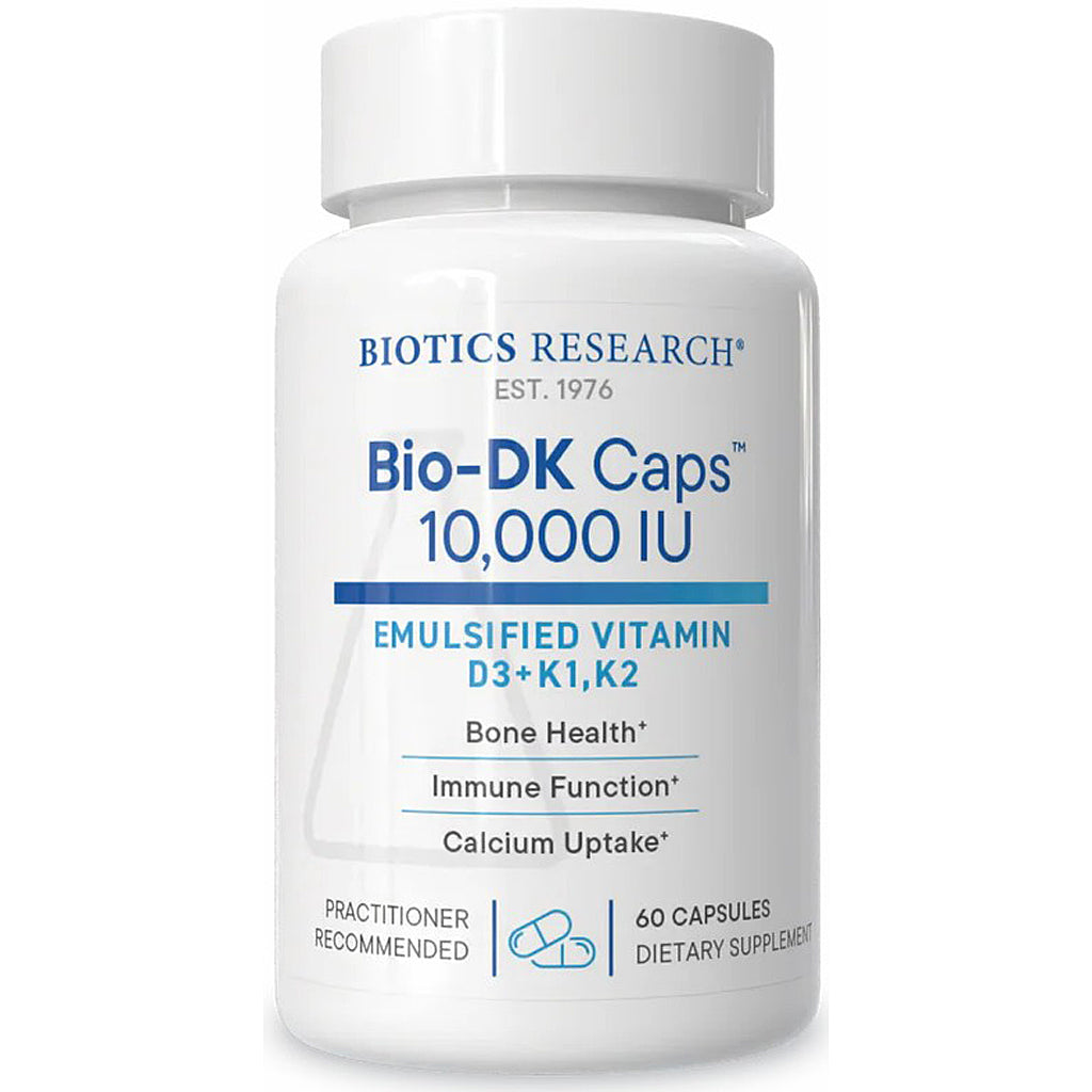 Biotics Research Bio-DK Caps supplement bottle on a white background