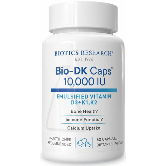 Biotics Research Bio-DK Caps supplement bottle on a white background