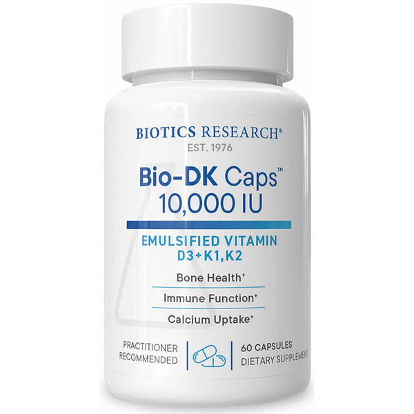 Biotics Research Bio-DK Caps supplement bottle on a white background