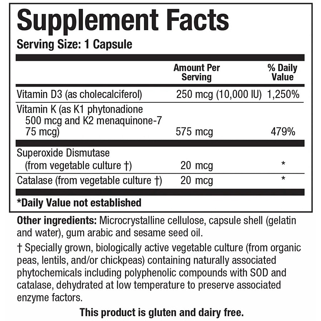 Supplement facts label with detailed nutritional information on a black background