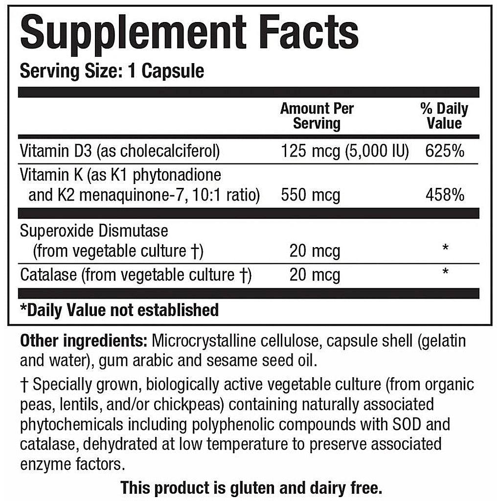 Supplement facts label with detailed nutritional information on a black background