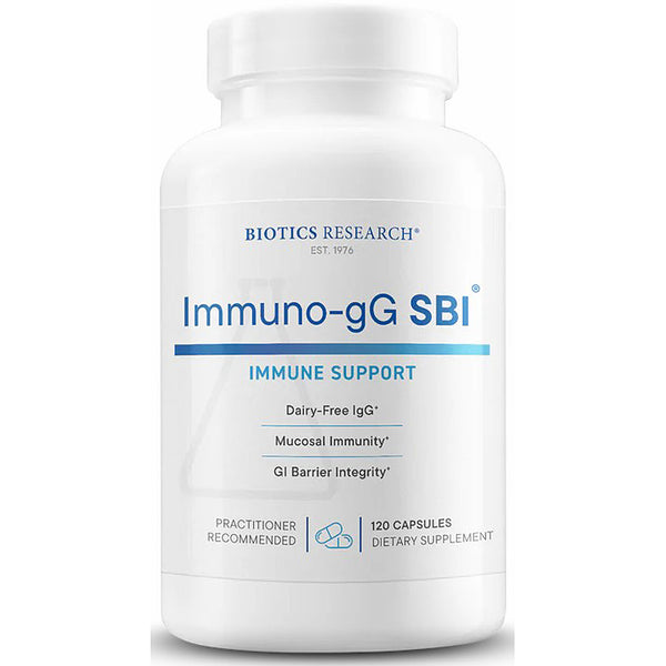 Biotics Research Immuno-gG SBI supplement bottle on a white background