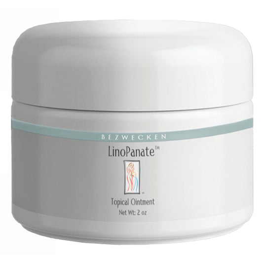 LinoPanate topical ointment jar on a white background