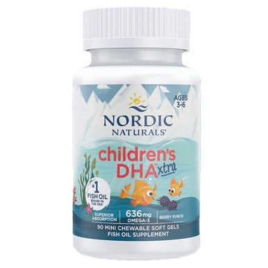 Nordic Naturals Children's DHA Xtra (Berry Punch) 90 mini chewable soft gels