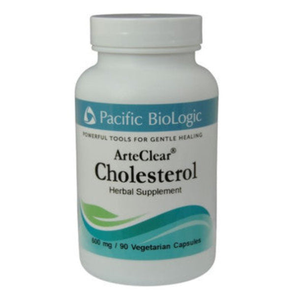 Pacific Biologic ArteClear Cholesterol herbal supplement bottle on a white background