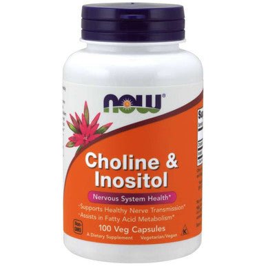 NOW Choline & Inositol 500 mg 100 veg caps