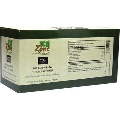 TCM Cinnamon Twig plus Dragon Bone and Oyster Shell Formula - T26G Gui Zhi Jia Long Gu Mu Li 42pkts