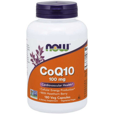 NOW CoQ10 100mg w/Hawthorn Berry 180vc