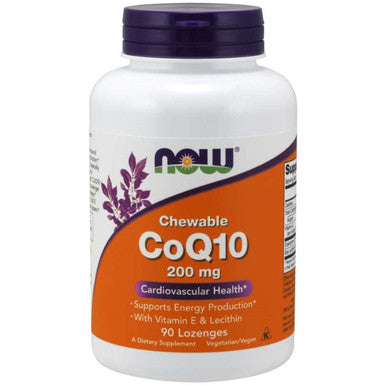 NOW CoQ10 200mg Vit E/Lecithin 90 lozenges