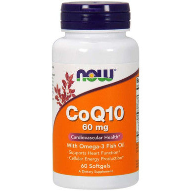 NOW CoQ10 60mg w/Omega-3 Fish Oils 60sg